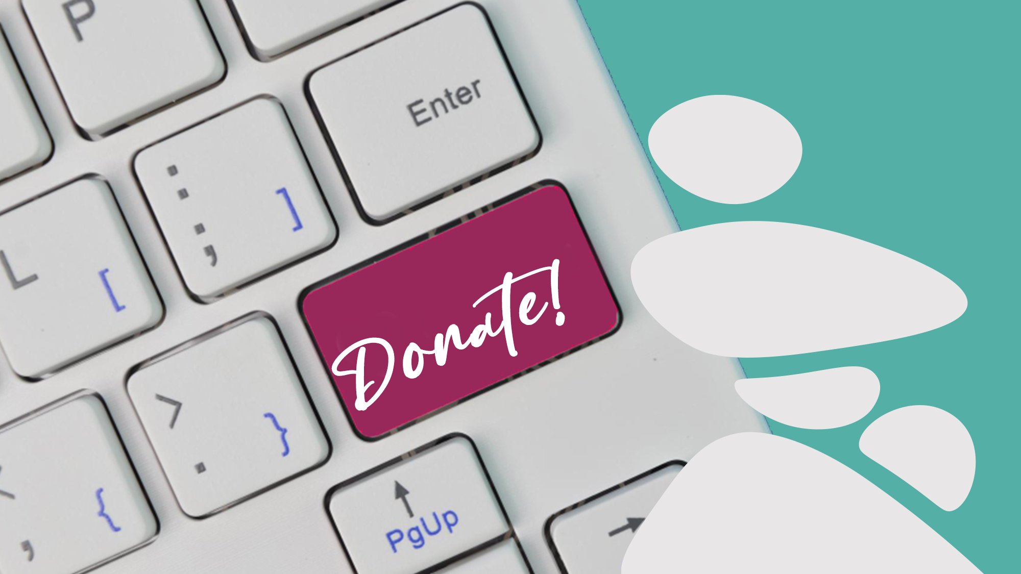 Donate button on a keyboard