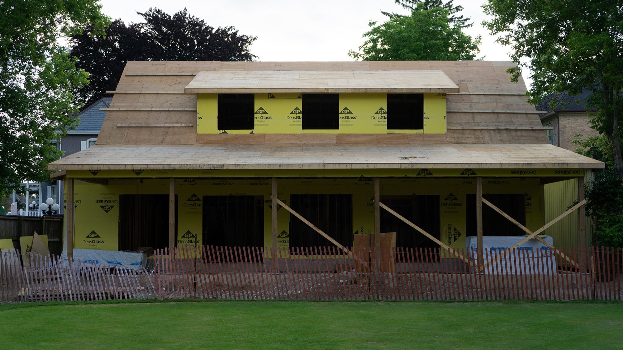 Sign at the construction site