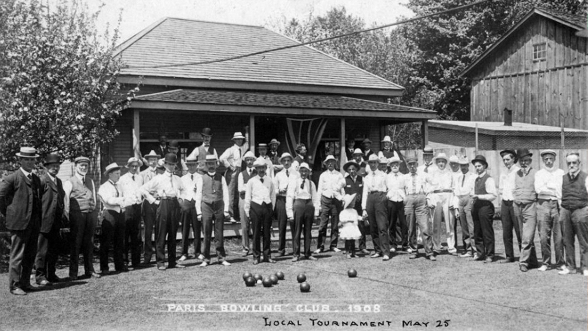 Historical image of the Paris Lawn Bowling Club